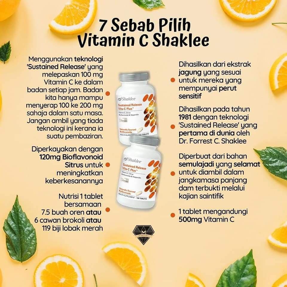 7 Sebab Vitamin C Shaklee jadi pilihan